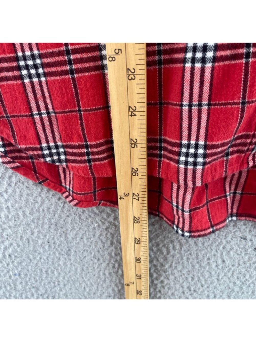 LOFT Shirt Womens Medium Red Plaid Flannel Button Up Long Sleeve Collared Casual - Picture 9 of 10